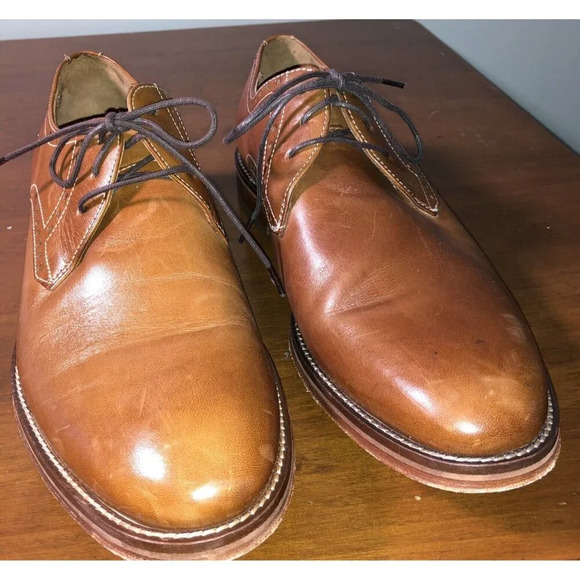 J. Murphy By Johnston Murphy Oxford Dress Shoes Brown Mens Size 9 1/2M Work - Picture 3 of 8